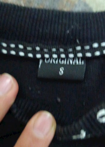 Siyah Erkek Bisiklet Yaka Sweatshirt - Görsel 2