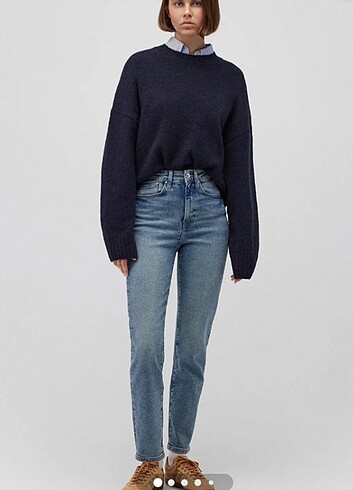 Kadın mavi jeans 