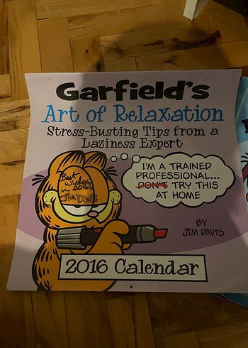 İMZALI Garfield 2016 Takvim Seti - Görsel 2