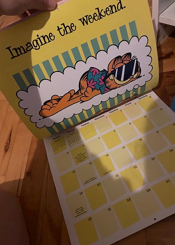 İMZALI Garfield 2016 Takvim Seti - Görsel 6