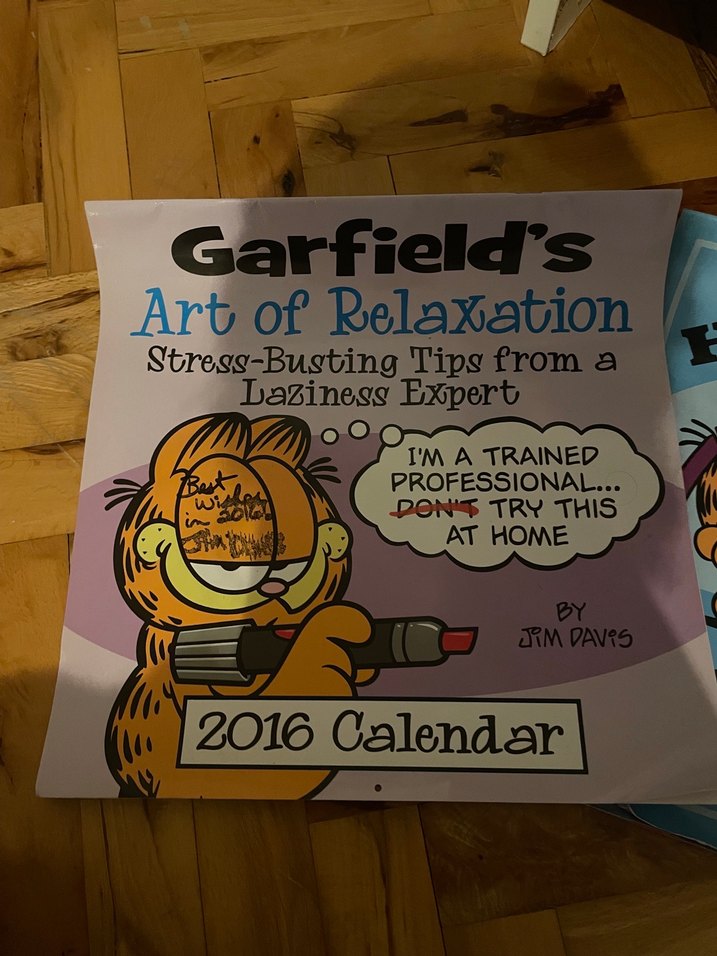 İMZALI Garfield 2016 Takvim Seti - Görsel 2