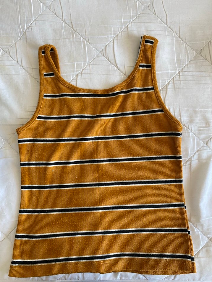 Düğmeli Çizgili Kadın Atlet - Görsel 2