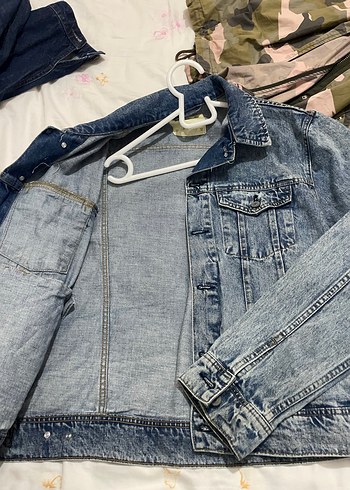 stradivarius denim ceket - Görsel 3