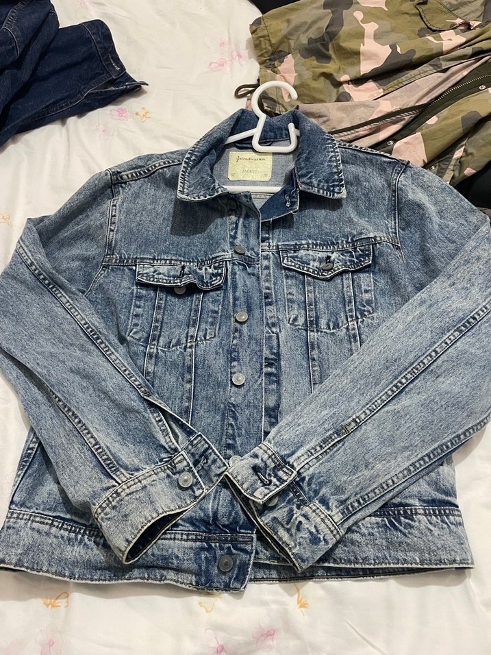 stradivarius denim ceket - Görsel 2