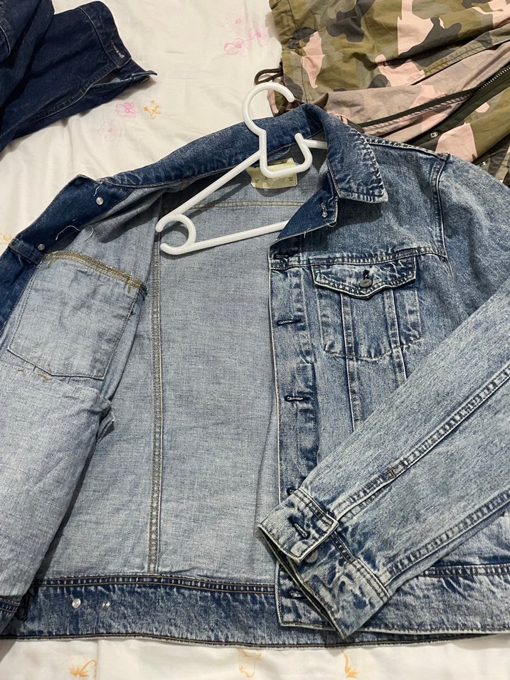 stradivarius denim ceket - Görsel 3