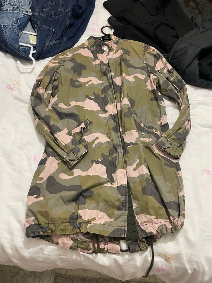 Kadın Kamuflaj Rahat Kesim Ceket - Görsel 2