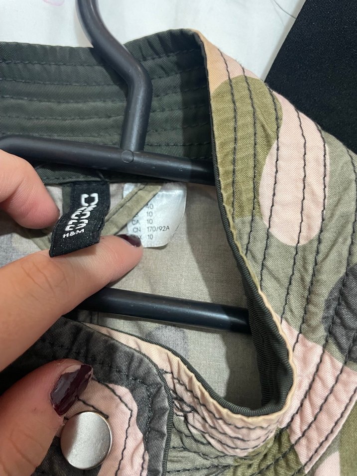 Kadın Kamuflaj Rahat Kesim Ceket - Görsel 5