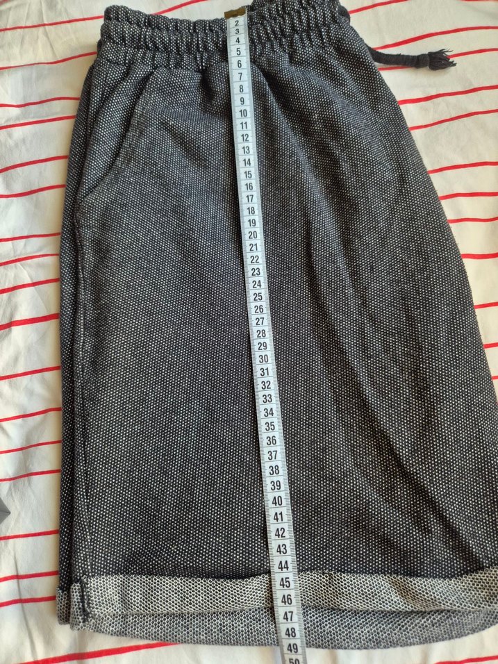 Gri Erkek Midi Boy Rahat Kesim Şort - Görsel 2