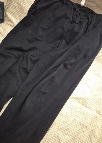 Erkek siyah penye eşofman  altı - Görsel 3