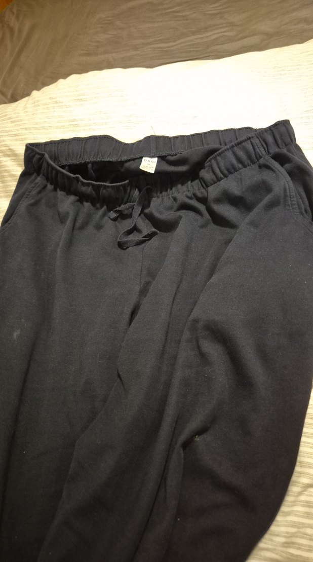 Erkek siyah penye eşofman  altı - Görsel 5