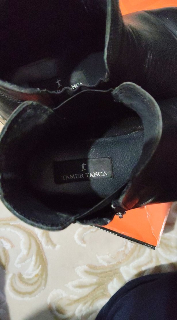 Siyah yandan fermuarli erkek Bot - Görsel 3