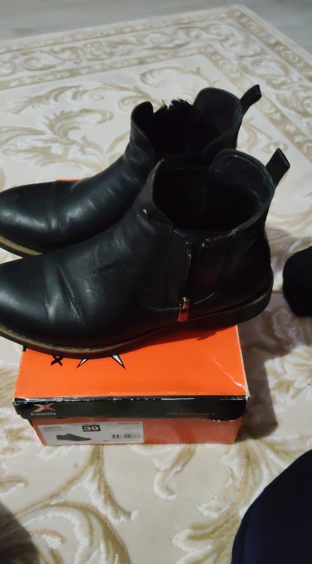 Siyah yandan fermuarli erkek Bot - Görsel 2