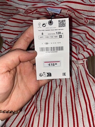 8 Yaş Beden kırmızı Renk Zara kız çocuk tulum