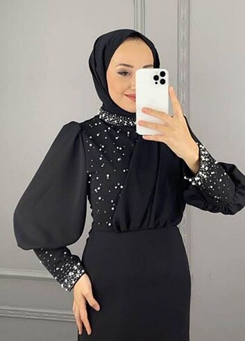 xl Beden Tesettur abiye elbise
