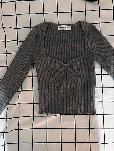 BERSHKA uzun kol crop