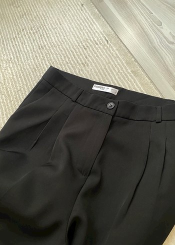 30 Beden Siyah Kadın Midi Kumaş Pantolon