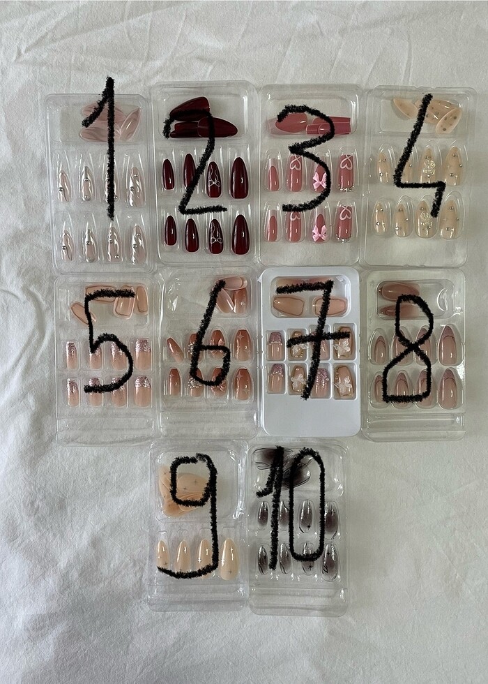 12 li takma tırnak seti - Görsel 2