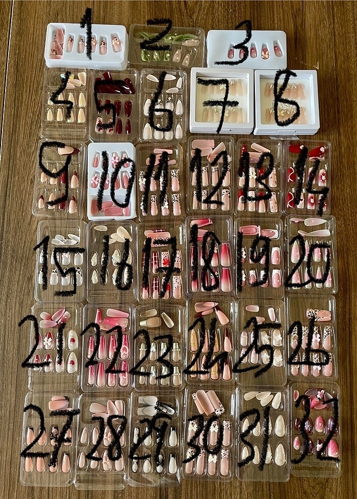 12 li takma tırnak seti - Görsel 2