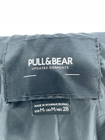 m Beden siyah Renk Pull and Bear Deri Ceket %70 İndirimli.