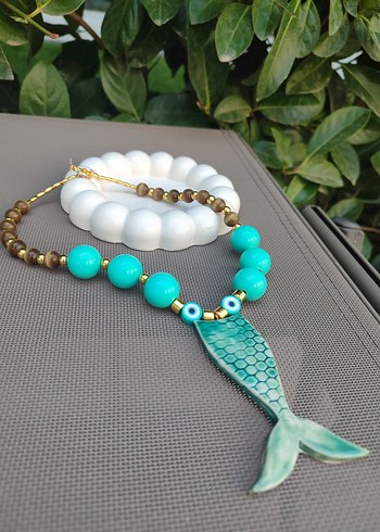 Accessorize seramik uçlu el yapımı tasarım kolye kombin için fiyat sorunuz