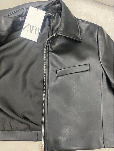 xs Beden Zara crop deri çeket