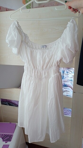 Addax Beyaz mini elbise