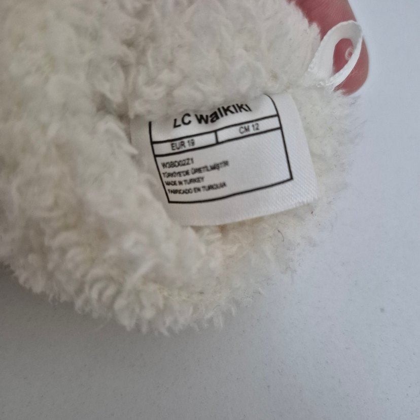 Kız Bebek Nakışlı Beyaz Sıcak Ev Patiği - Görsel 3