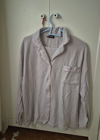 xl Beden Gri Hamile ve Emzirme Pijama Takımı