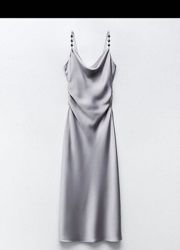 Zara saten elbise 
