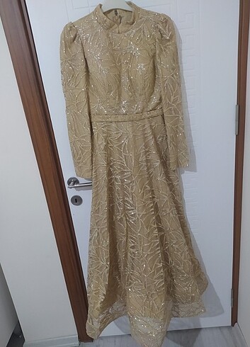 Bej rengi Çalıkuşu model abiye