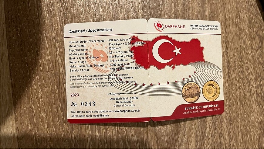 Türkiye Cumhuriyeti Altın Hatıra Parası - Görsel 6
