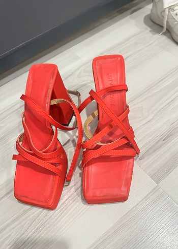 Kırmızı Platform Topuklu Kadın Ayakkabı - Görsel 3
