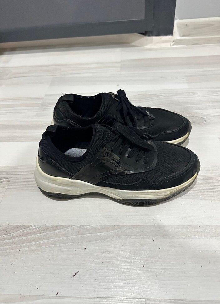 Siyah Topuklu Spor Kadın Sneaker - Görsel 4