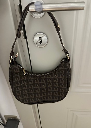 Kahverengi Desenli Deri Kadın Çanta - Görsel 2