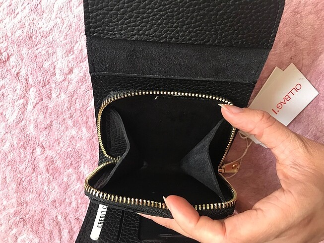 Ecrou siyah deri cüzdan - Görsel 6