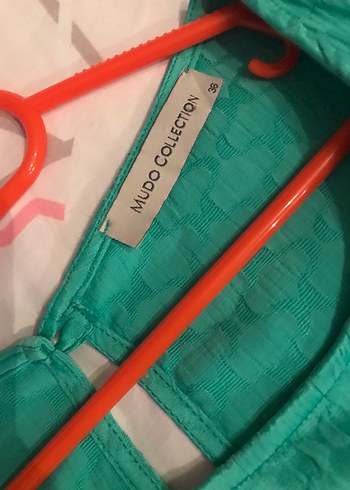 Renkli Kolsuz Midi Kadın Elbise - Görsel 2