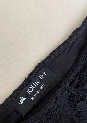 Siyah Dantelli V Yaka Kısa Elbise - Görsel 4