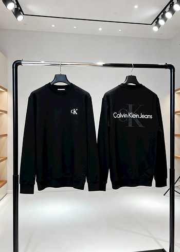 Calvin Klein Jeans Siyah Erkek Sweatshirt XL-XXL