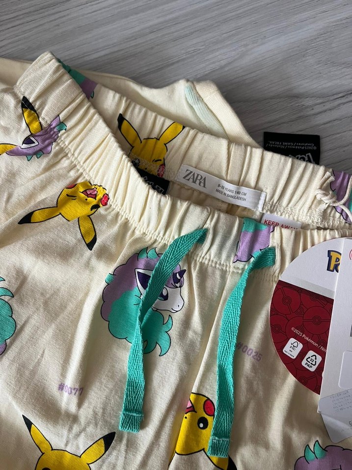 Zara Kız Çocuk Pamuklu Baskılı Tişört 9-10 yaş - Görsel 3