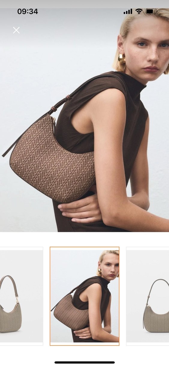 Kahverengi Baskılı Kadın Omuz Çantası - Görsel 2