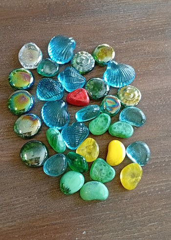 Renkli cam Taş Süslemeleri Seti - Görsel 2