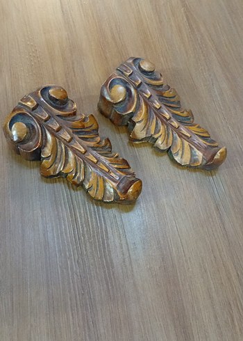 Kahverengi Vintage Ahşap Aplik - Görsel 3