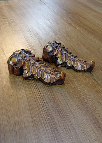 Kahverengi Vintage Ahşap Aplik - Görsel 2