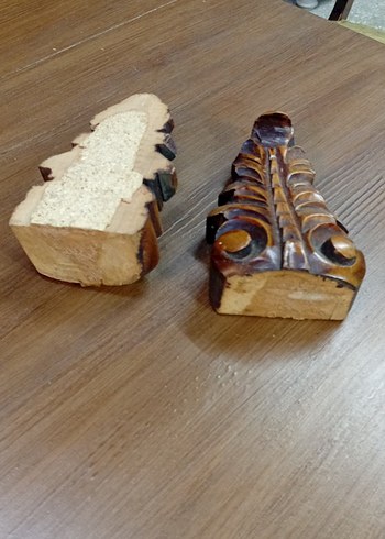 Kahverengi Vintage Ahşap Aplik - Görsel 5