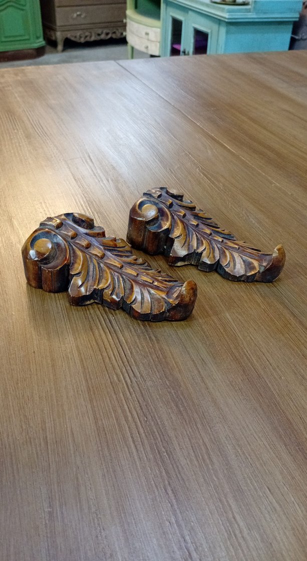 Kahverengi Vintage Ahşap Aplik - Görsel 2