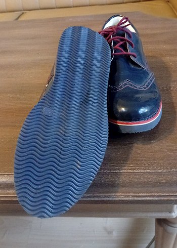 Bordo Bağcıklı Erkek Çocuk Özel Ayakkabı - Görsel 5