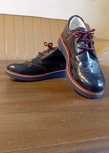 Bordo Bağcıklı Erkek Çocuk Özel Ayakkabı - Görsel 2