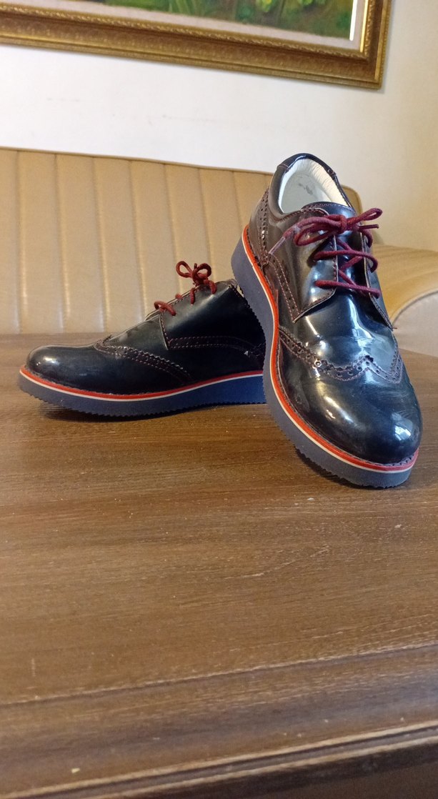 Bordo Bağcıklı Erkek Çocuk Özel Ayakkabı - Görsel 2