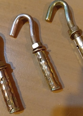 4 Adet Kancalı Çelik Dübel 10 cm - Görsel 4