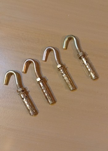 4 Adet Kancalı Çelik Dübel 10 cm - Görsel 3